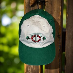 47’ Brand Minnesota Twins Green St Patricks Day Logo Adjustable Baseball Hat
